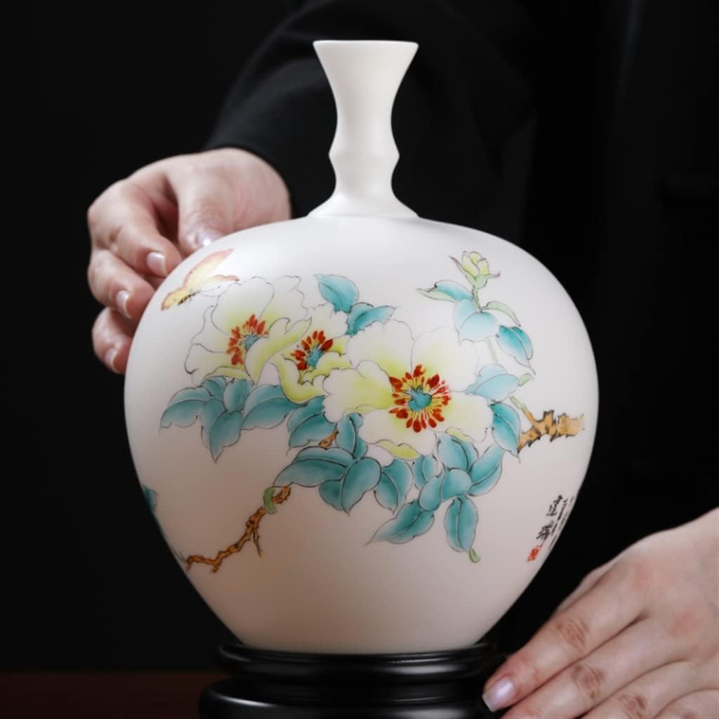 ラブフラワー 羊の太い磁器 中国製 花瓶飾り リビングルーム 玄関飾り